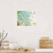 Mint Green Succulent Cactus Blume Nature Fine Art Poster (Küche)