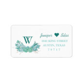 Mint Green succulent Return Address Label Adressaufkleber (Vorne)