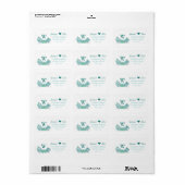 Mint Green succulent Return Address Label Adressaufkleber (Vorne)