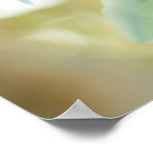 Mint Green SucculentCactus Blume Art Print Poster (Ecke)