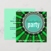 Mint Green Sunshine Blume Geburtstagsparty Einladung (Vorne/Hinten)