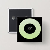 Mint Green Sweet 16 Button (Vorne & Hinten)