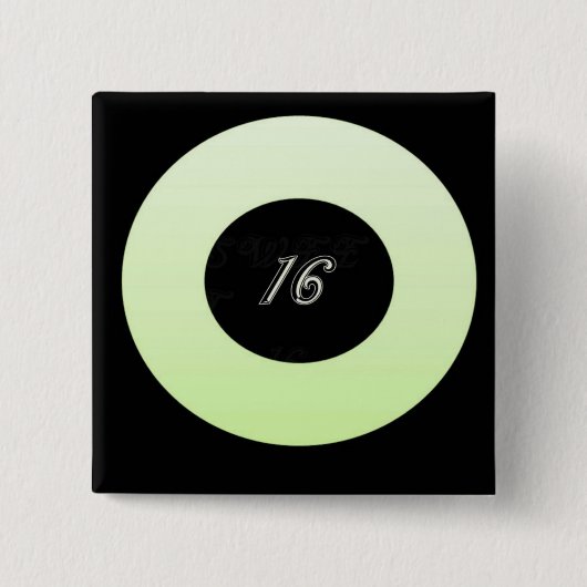 Mint Green Sweet 16 Button (Vorderseite)