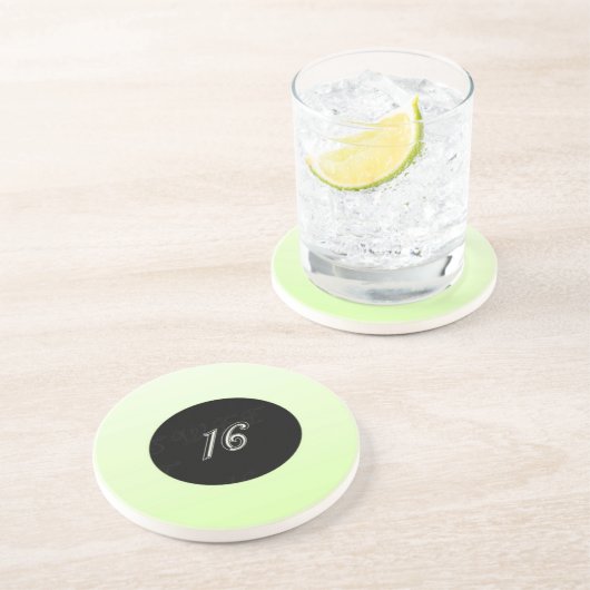 Mint Green Sweet 16 Untersetzer (Seite)
