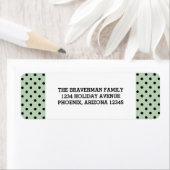 Mint Green Sweet Polka Dot Holiday Address Labels (Insitu)
