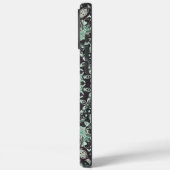 Mint Green und Charcoal Mandala Muster Case-Mate iPhone Hülle (Rückseite / Links)