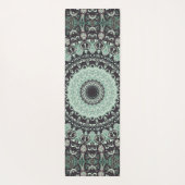 Mint Green und Charcoal Mandala Muster Yogamatte (Rückseite)