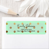 Mint Green und Gold Foil Polka Dots (Insitu)