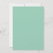 Mint Green und Gold Glitzer Rectangle Bat Mitzvah Einladung (Rückseite)