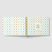 Mint Green und Gold Polka Dot Wedding Gästebuch (Voll)