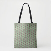 Mint Green und Gray Polka Dots Muster Tasche (Vorderseite)
