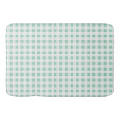 Mint Green und White Gingham Badematte (Vorderseite)