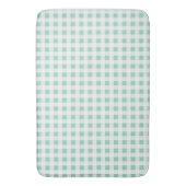 Mint Green und White Gingham Badematte (Vorderseite Vertikal)