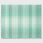 Mint Green und White Gingham Geschenkpapier (Flach)