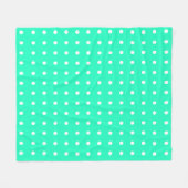 Mint Green und White Polka Dots Fleecedecke (Vorderseite (Horizontal))