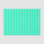 Mint Green und White Polka Dots Seidenpapier (Vorderseite)