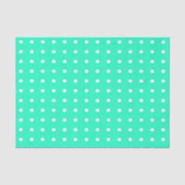 Mint Green und White Polka Dots Seidenpapier
