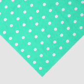 Mint Green und White Polka Dots Seidenpapier (Ausschnitt)
