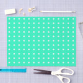 Mint Green und White Polka Dots Seidenpapier (Handwerk)