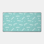 MINT GREEN VALENTINE LIEBE SCRIPT SCHREIBTISCHUNTERLAGE (Vorderseite)