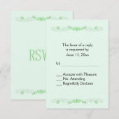 Mint Green Vine UAWG RSVP Karte (Vorne/Hinten)