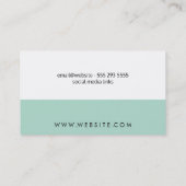 Mint Green Visitenkarte (Rückseite)
