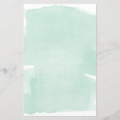Mint Green Watercolor Baby Predictions Game (Rückseite)