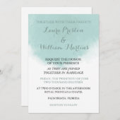 Mint Green Watercolor Einladung zur Hochzeit (Vorne/Hinten)