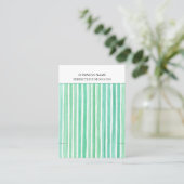 Mint Green Watercolor Stripes Bracelet Display  Visitenkarte (Stehend Vorderseite)