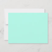 Mint Green Wavy Frame Note Card Einladung (Rückseite)