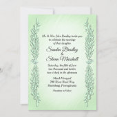 Mint Green Wedding Einladung (Vorderseite)