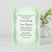 Mint Green Wedding Einladung (Stehend Vorderseite)