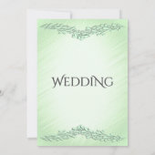 Mint Green Wedding Einladung (Rückseite)