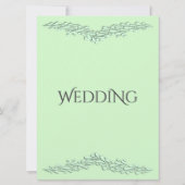 Mint Green Wedding Einladung (Rückseite)