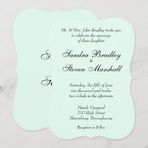 Mint Green Wedding Einladung