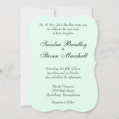 Mint Green Wedding Einladung (Vorderseite)