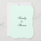 Mint Green Wedding Einladung (Rückseite)