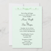 Mint Green Wedding Einladungen (Vorderseite)