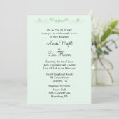 Mint Green Wedding Einladungen (Stehend Vorderseite)