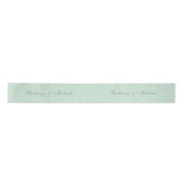 Mint Green Wedding Elegante Kalligrafie-Skript Satinband (Vorderseite)