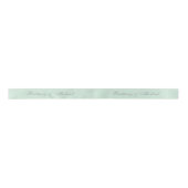 Mint Green Wedding Elegante Kalligrafie-Skript Satinband (Vorderseite)