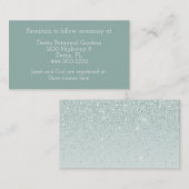 Mint Green Wedding Information Card Begleitkarte (Vorne/Hinten)