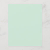 Mint Green Wedding Platzkarte - Gast Name (Rückseite)