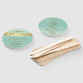 Mint Green Wedding Programm Fächer (Non-assembled)