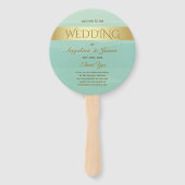 Mint Green Wedding Programm Fächer (Vorderseite)