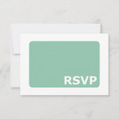Mint Green Wedding RSVP Karte (Vorderseite)
