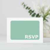 Mint Green Wedding RSVP Karte (Stehend Vorderseite)