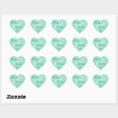 Mint Green Wedding Umschlag Aufkleber Bride Groom  (Blatt)