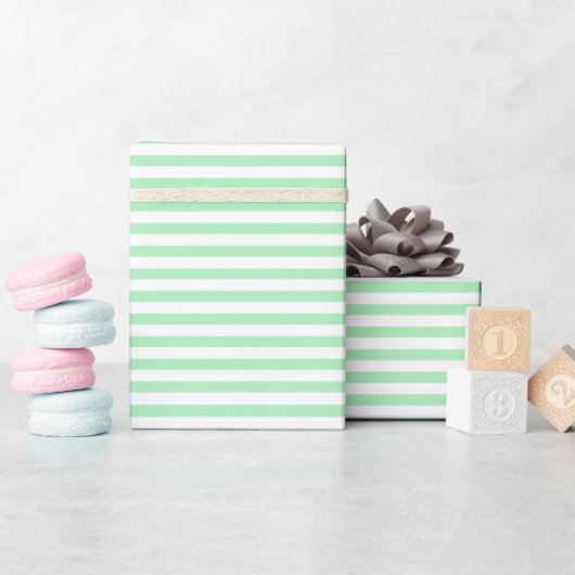 Mint Green | Weißabstreifpapier Geschenkpapier (Babyparty)