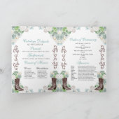 Mint Green Western Charro Quinceañera Programm (Innenseite)
